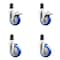 Service Caster 4 Inch 316SS Blue Poly Swivel 1-1/2 Inch Expanding Stem Caster Lock Brake, 2PK SS316TTLEX20S414-PPUB-BLUE-2-S-2-112 - alternate 5